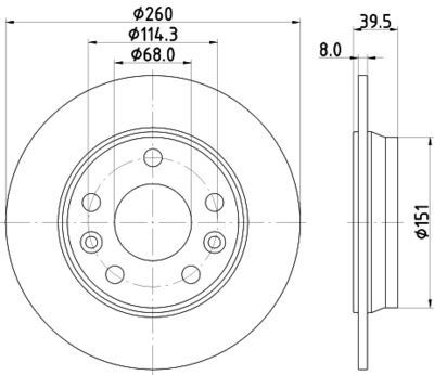 Bremžu diski HELLA PAGID 8DD 355 133-761