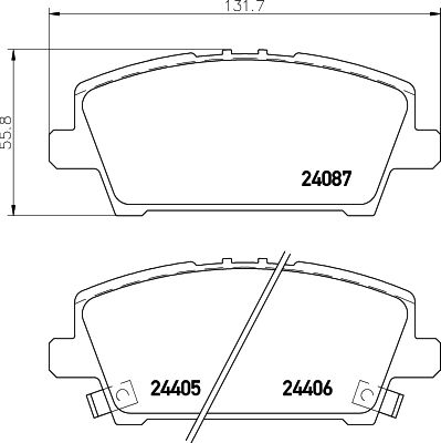 Bremžu uzliku kompl., Disku bremzes HELLA PAGID 8DB 355 006-911