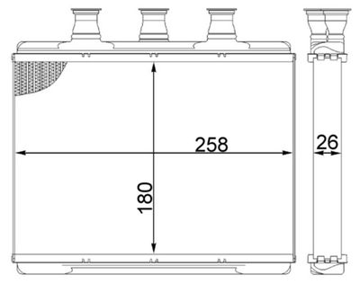 Теплообменник, отопление салона MAHLE AH 80 000S