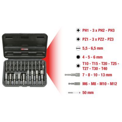 Komplekts, Skrūvgrieža ieliktņi (Uzgaļi) KS TOOLS 122.2100
