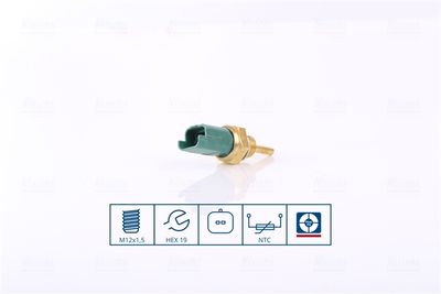 Датчик, температура охлаждающей жидкости NISSENS 207004
