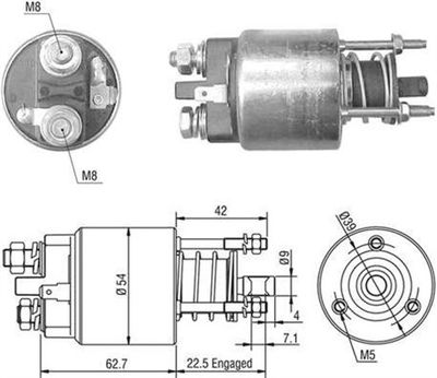 Тяговое реле, стартер MAGNETI MARELLI 940113050507