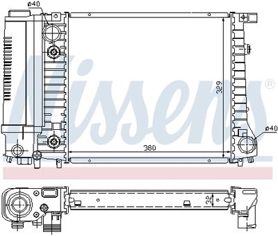 Radiators, Motora dzesēšanas sistēma NISSENS 60731A