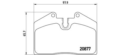 Bremžu uzliku kompl., Disku bremzes BREMBO P 65 004