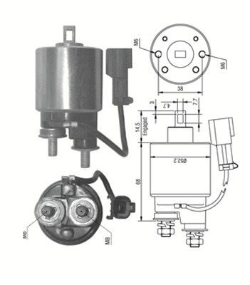 Ievilcējrelejs, Starteris MAGNETI MARELLI 940113050243