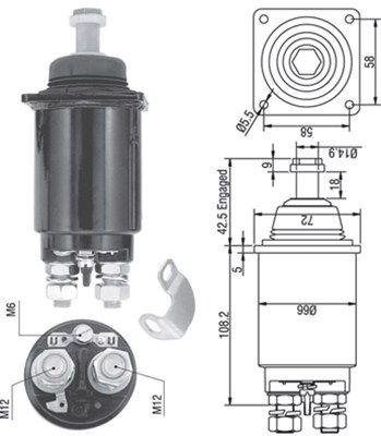 Ievilcējrelejs, Starteris MAGNETI MARELLI 940113050311