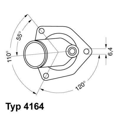 Termostats, Dzesēšanas šķidrums BorgWarner (Wahler) 4164.92D