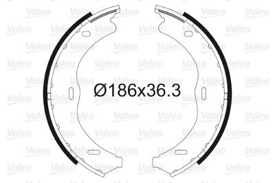 Bremžu loku kompl., Stāvbremze VALEO 564158
