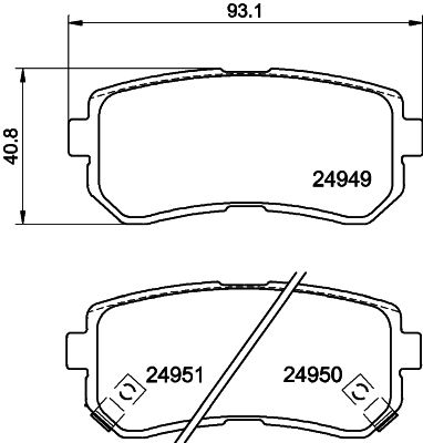 Bremžu uzliku kompl., Disku bremzes HELLA PAGID 8DB 355 014-911