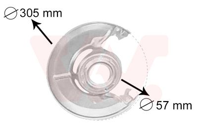 Dubļu sargs, Bremžu disks VAN WEZEL 3010371
