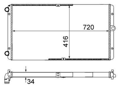 Radiators, Motora dzesēšanas sistēma MAHLE CR829000S