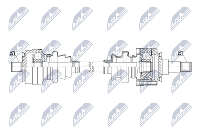 Piedziņas vārpsta NTY NPW-ME-190