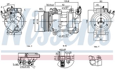 Компрессор, кондиционер NISSENS 891016