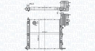 Радиатор, охлаждение двигателя MAGNETI MARELLI 350213178500