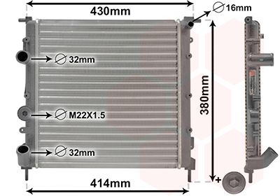 Radiators, Motora dzesēšanas sistēma VAN WEZEL 43002261