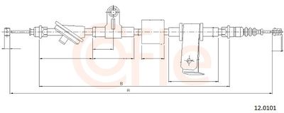 Тросик, cтояночный тормоз COFLE 12.0101