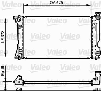 VALEO 734712 Radiators, Motora dzesēšanas sistēma