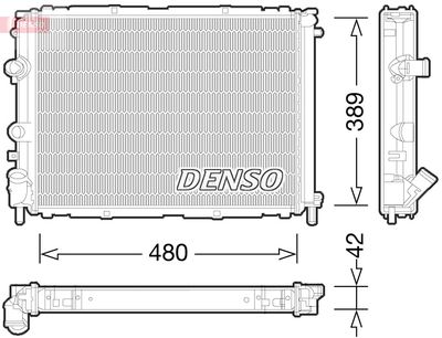 Радиатор, охлаждение двигателя DENSO DRM23033