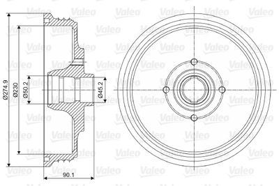 Тормозной барабан VALEO 237086