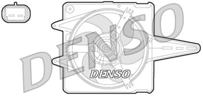 Вентилятор, охлаждение двигателя DENSO DER09056