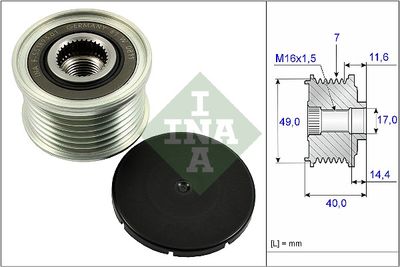 Механизм свободного хода генератора Schaeffler INA 535 0254 10