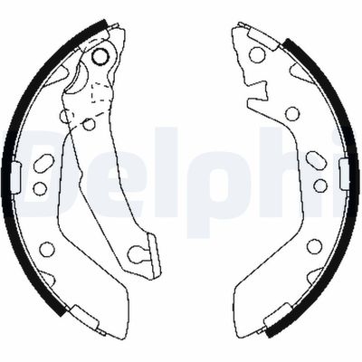Комплект тормозных колодок DELPHI LS1909