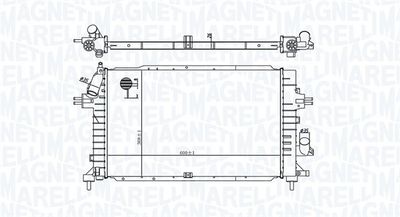 Радиатор, охлаждение двигателя MAGNETI MARELLI 350213176100