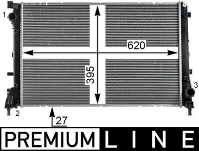 Радиатор, охлаждение двигателя MAHLE CR 2002 000P