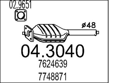 Катализатор MTS 04.3040