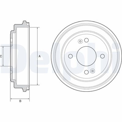 Bremžu trumulis DELPHI BF551