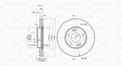 Тормозной диск MAGNETI MARELLI 360406096501