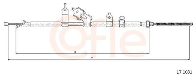 Тросик, cтояночный тормоз COFLE 92.17.1081