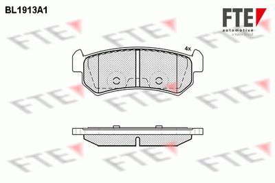 Bremžu uzliku kompl., Disku bremzes FTE 9010503