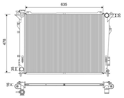 Radiators, Motora dzesēšanas sistēma VALEO 701209