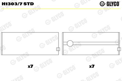 Подшипник коленвала GLYCO H1303/7 STD