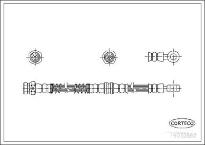 Bremžu šļūtene CORTECO 19032862