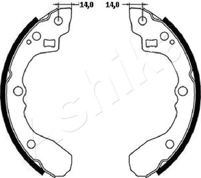 Bremžu loku komplekts ASHIKA 55-03-398