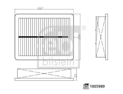 Gaisa filtrs FEBI BILSTEIN 1005989