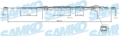 Тросик, cтояночный тормоз SAMKO C0936B
