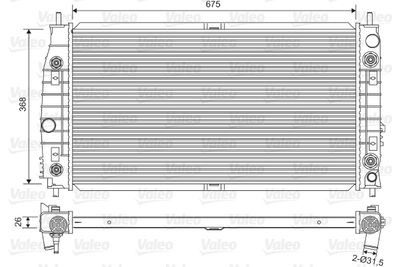Радиатор, охлаждение двигателя VALEO 701556