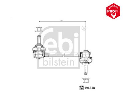 Тяга / стойка, стабилизатор FEBI BILSTEIN 196538