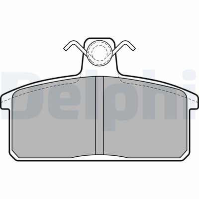 Комплект тормозных колодок, дисковый тормоз DELPHI LP2281