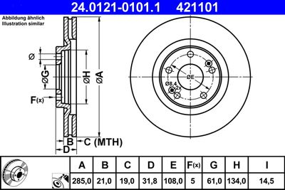 Тормозной диск ATE 24.0121-0101.1