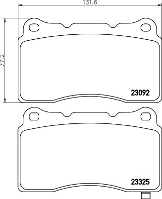 Bremžu uzliku kompl., Disku bremzes HELLA PAGID 8DB 355 006-601