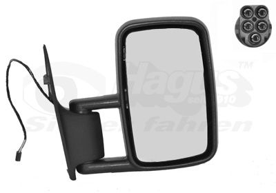 Ārējais atpakaļskata spogulis VAN WEZEL 3075808