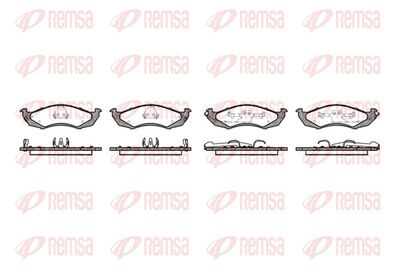 Bremžu uzliku kompl., Disku bremzes REMSA 0568.02