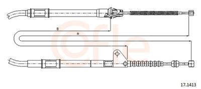 Тросик, cтояночный тормоз COFLE 92.17.1413