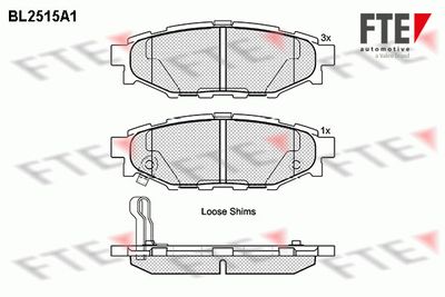Bremžu uzliku kompl., Disku bremzes FTE 9010773