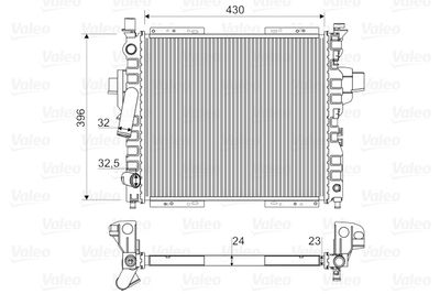 Radiators, Motora dzesēšanas sistēma VALEO 730969