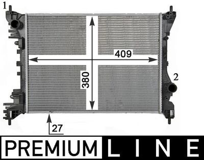 Радиатор, охлаждение двигателя MAHLE CR 1985 000P